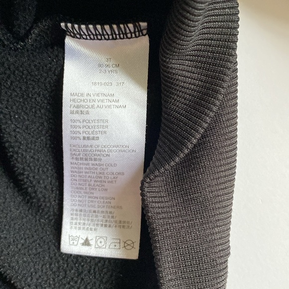 Hurley Logo Black Zip-Up Hoodie Size 3T - Picture 6 of 10